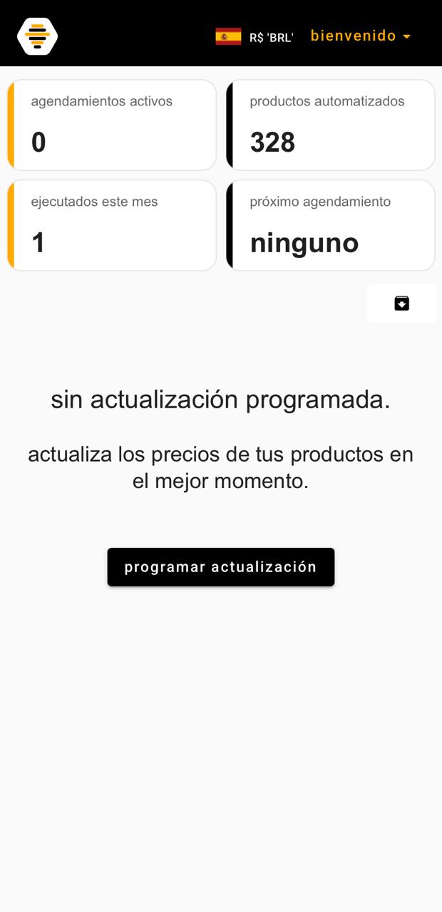Panel de agendabee sin agendamientos — estado inicial