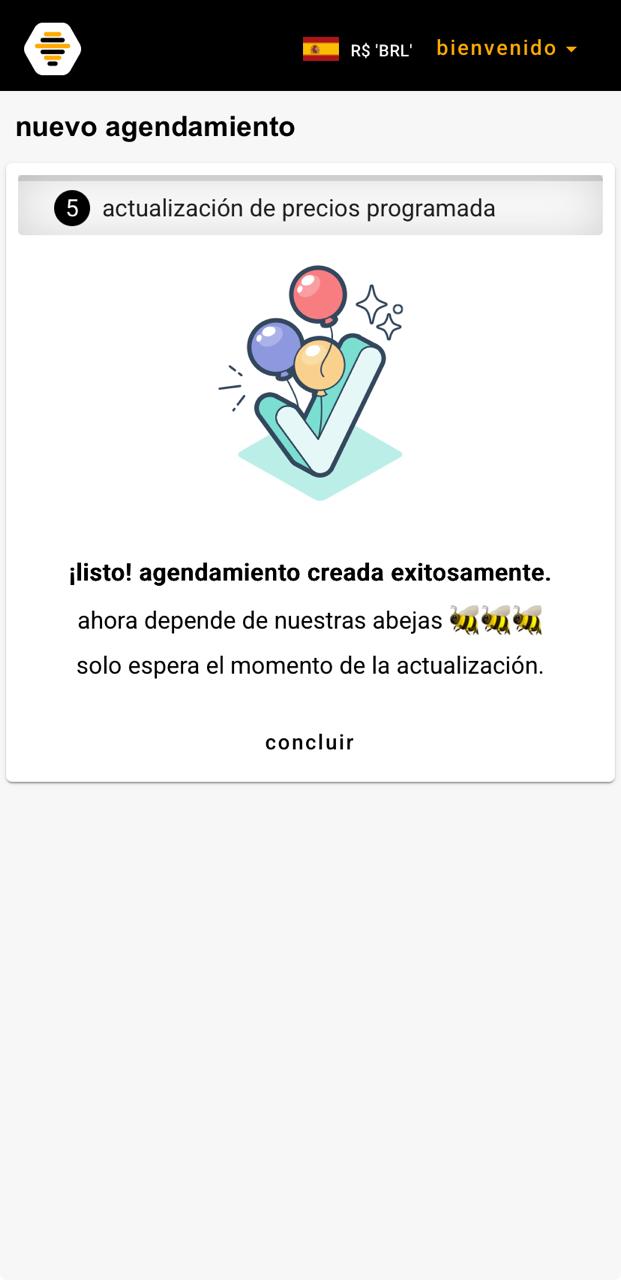 Paso 5 de agendabee — confirmación de agendamiento creado con éxito